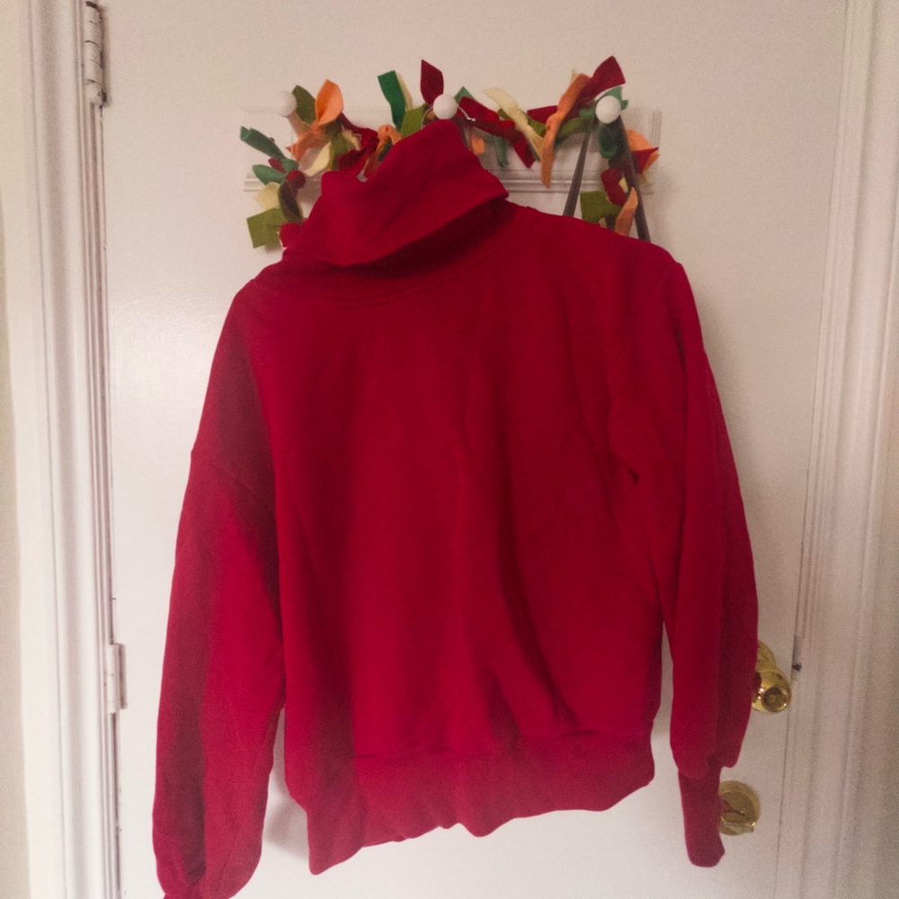 🍒 Cherry Red Turtleneck Sweater
